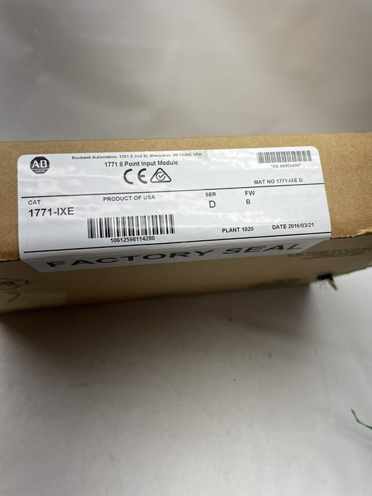 NEW SEALED 1771IXE /D ALLEN BRADLEY 1771-IXE THERMOCOUPLE MILLIVOLT INPUT