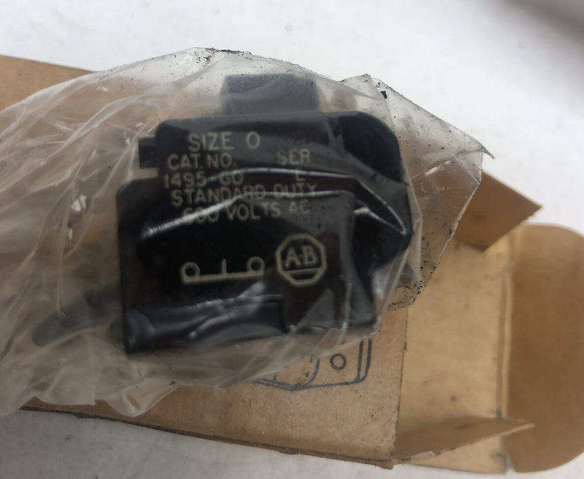 Allen Bradley 1495-G0 Ser L Auxiliary Contact Size 0 600VAC 1 N.C.