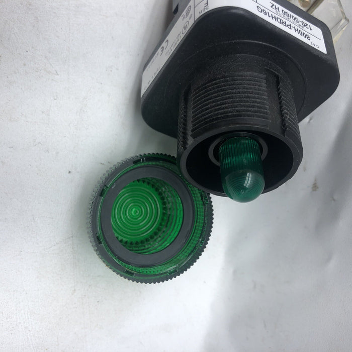 NEW ALLEN BRADLEY 800H-PRDH16G DUAL INPUT HIGH VISIBILITY GREEN PILOT LIGHT 120V