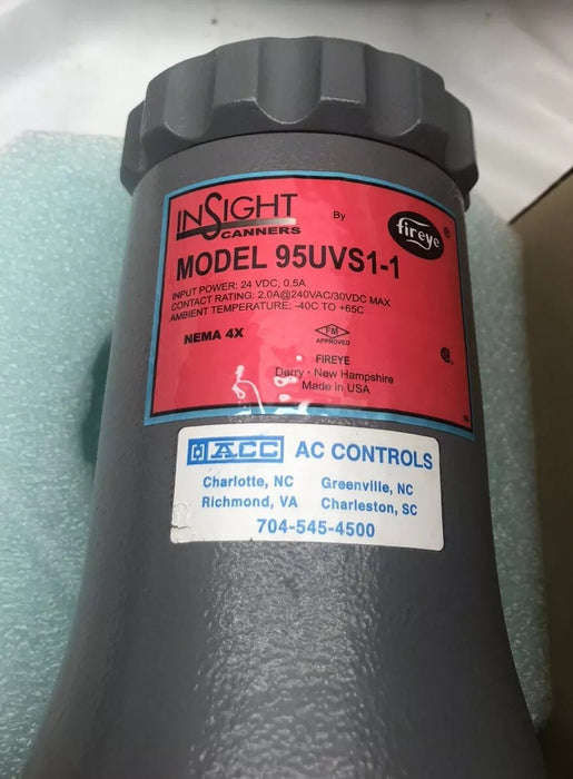 NEW FIREYE 95UVS1-1 / FG99900A INTEGRATED UV FLAME SCANNER 24 VDC INSIGHT 95UV