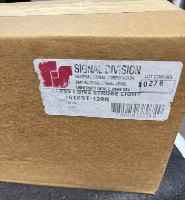 Federal Signal 151XST-120R Strobe Light Hazardous Location RED 120Vac