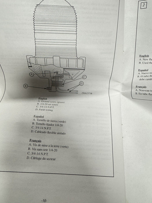 Federal Signal 151XST-120R Strobe Light Hazardous Location RED 120Vac