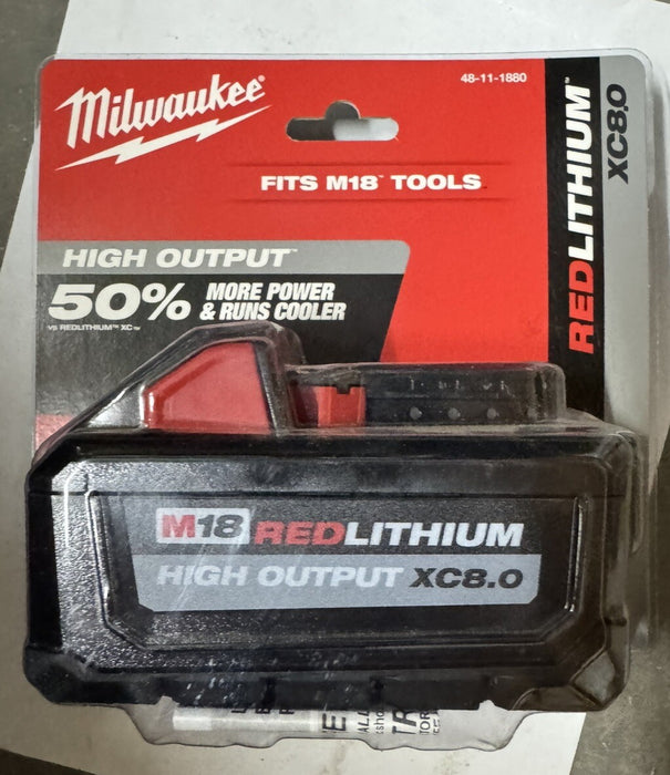 Milwaukee  M18 HIGH OUTPUT XC8.0 RED LITHIUM Lithium-Ion Battery 48-11-1880
