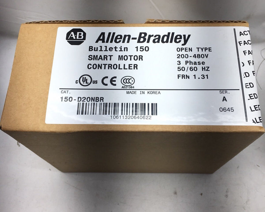 150-D20NBR NEW SEALED ALLEN BRADLEY SMC SMART MOTOR CONTROLLER 150D20NBD SMC 150