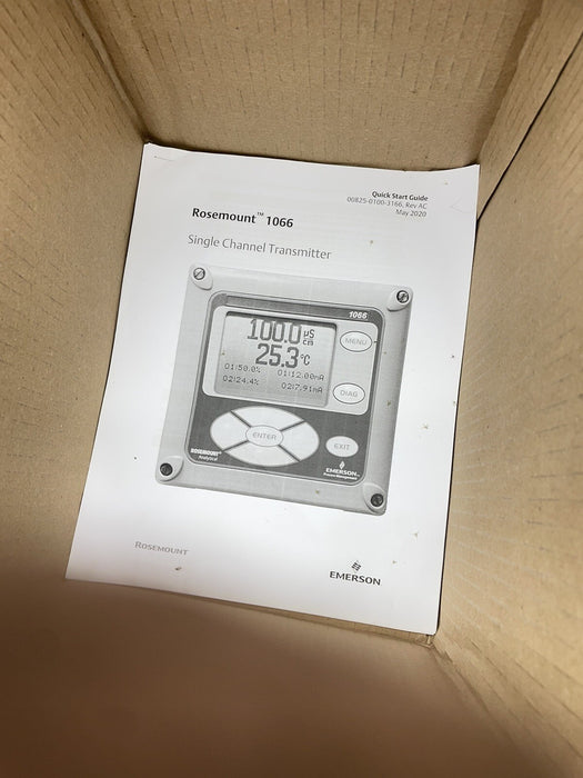 1066-P-HT-60 NEW EMERSON ROSEMOUNT 1066 PH/ORP TRANSMITTER LOOP POWERED