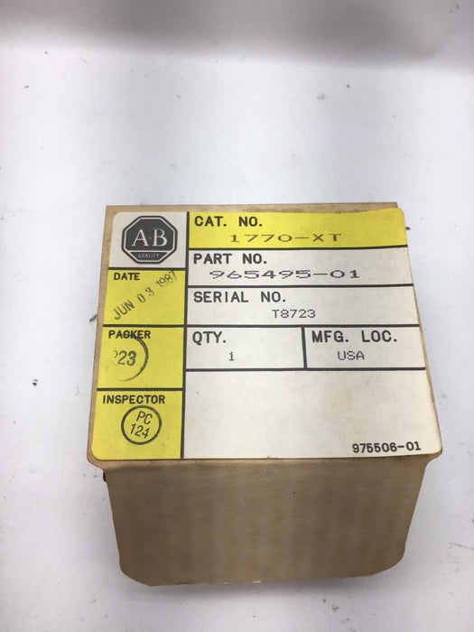 NEW ALLEN BRADLEY 1770XT I/O CHANNEL TERMINATOR