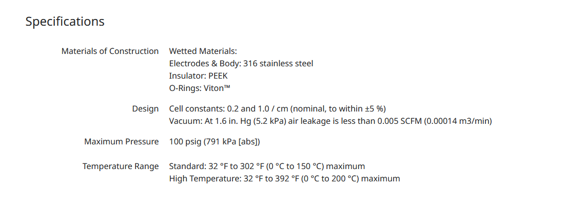 140-56 NEW ROSEMOUNT retractable contacting conductivity Sensor MODEL 140