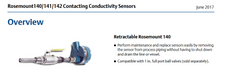 140-56 NEW ROSEMOUNT retractable contacting conductivity Sensor MODEL 140
