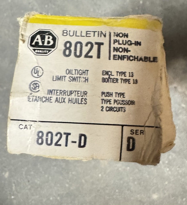 Allen-Bradley 802T-D Oiltight Limit Switch