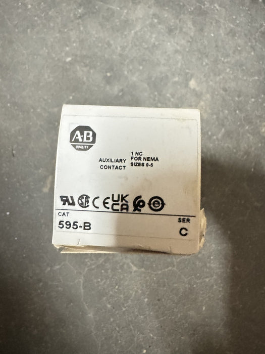 595-B NEW ALLEN-BRADLEY MOTOR STARTER AUXILIARY CONTACT AUX NC
