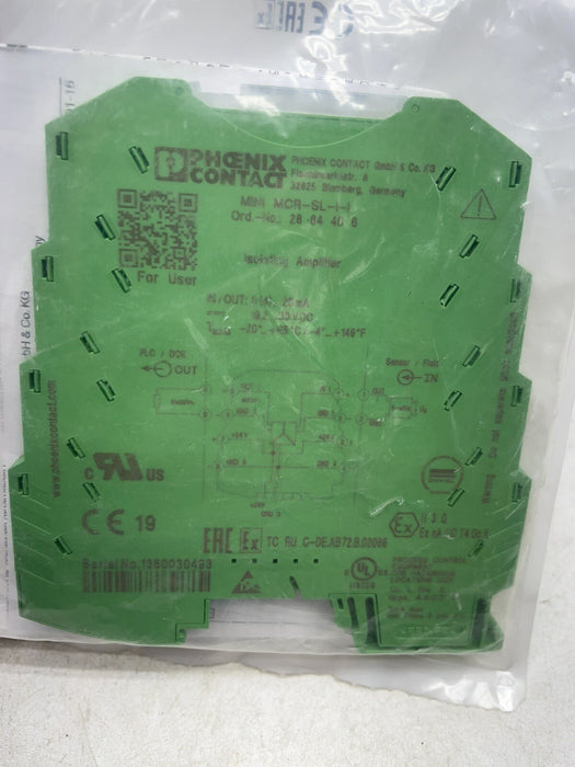FACTORY SEALED MINI MCR-SL-I-I PHOENIX CONTACT ISOLATING AMPLIFIER ANALOG