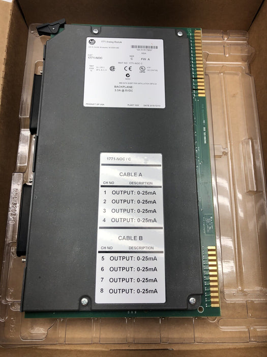 1771-NOC NEW 2016 ALLEN BRADLEY 1771NOC HIGH RESOLUTION ANALOG OUTPUT PLC-5 NIB