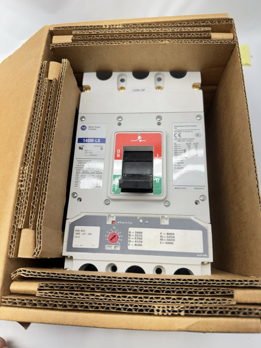 NEW ALLEN BRADLEY MCB 140M-L8P-D60  140ML8PD60 600A BREAKER SOME SHELF WEAR 140M