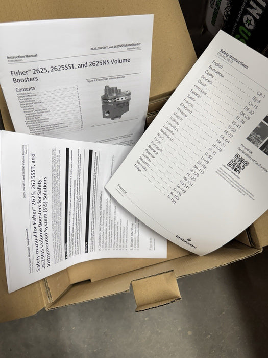 EMERSON 2625-540-2350189 / 26255402350189 New FISHER Pneumatic Booster Air
