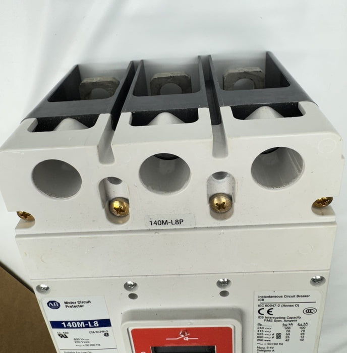 NEW ALLEN BRADLEY MCB 140M-L8P-D60  140ML8PD60 600A BREAKER SOME SHELF WEAR 140M