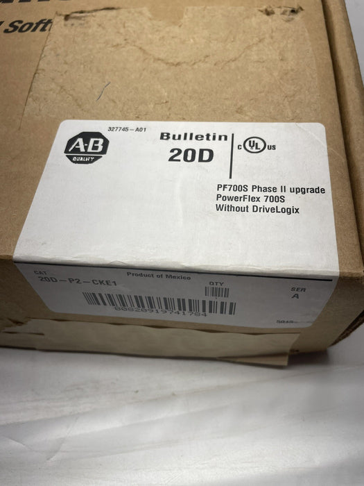NEW ALLEN BRADLEY POWERFLEX 700S 20D-P2-CKE1 PF700S PHASE II UPGRADE 327745-A01