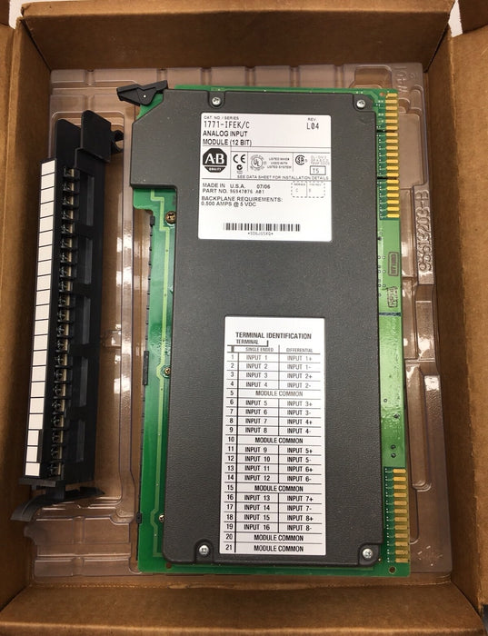 New 1771-IFEK Conformal Coating Allen Bradley 1771-lFEK/C Analog Input NIB AB
