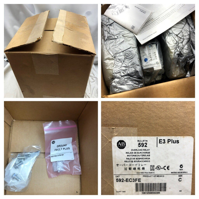 NEW 592-EC3FE ALLEN BRADLEY E3 PLUS OVERLOAD RELAY 592EC3FE /C 28-140 Amp
