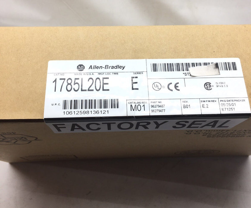 NEW SEALED 1785-L20E/E ALLEN-BRADLEY 1785L20E SERIES E FS PLC 5/20 1785-L20E