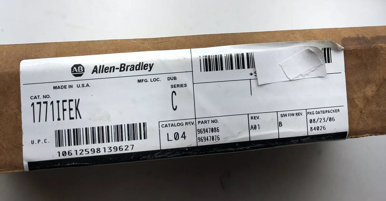 NEW SEALED 1771-IFEK ALLEN-BRADLEY 1771-lFEK/C Conformal Analog Input Module FS