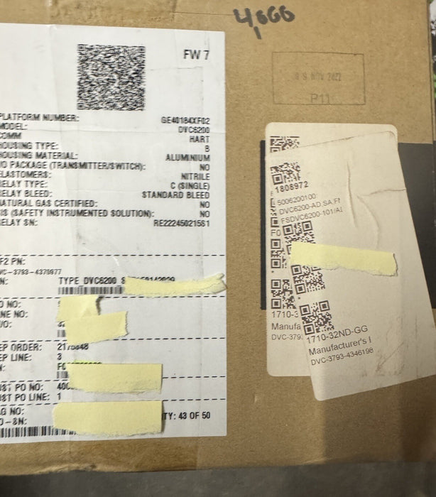 NEW FISHER DVC6200 FIELDVUE ELECTRO PNEUMATIC VALVE POSITIONER NIB GE40184XF02