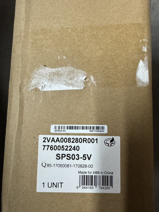 SPS03-5V NEW  ABB  SPS03-5V 2VAA008280R001 7760052240 SPS03-5V DCS POWER SUPPLY