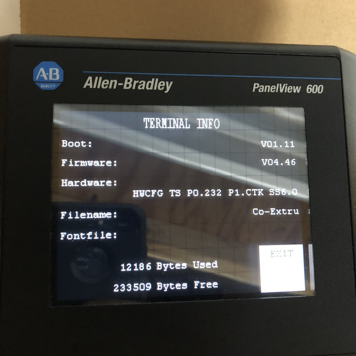 ALLEN BRADLEY PANELVIEW 600 24VDC CONTROLNET 2711-T6C15L1 4.46 2711-T 2711 PV600