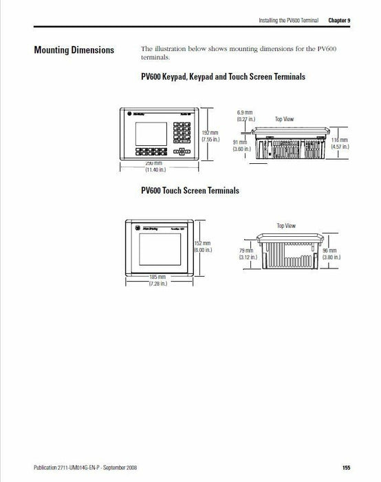 ALLEN BRADLEY PANELVIEW 600 24VDC CONTROLNET 2711-T6C15L1 4.46 2711-T 2711 PV600