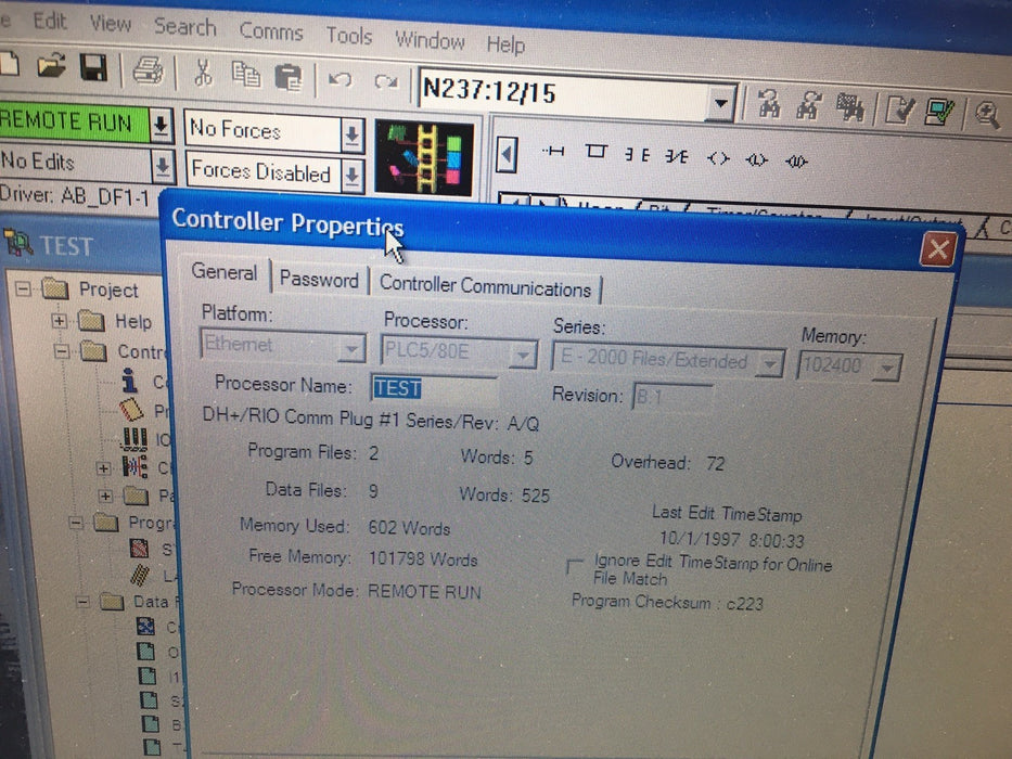 1785-L80E ALLEN-BRADLEY 1785-L80E/E  CPU Series E  Ethernet PLC PROCESSOR