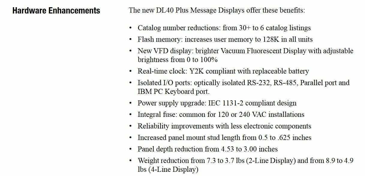 NEW SEALED ALLEN-BRADLEY 2706-LV4R DL40 PLUS DISPLAY DataLiner REMOTE I/O 2706
