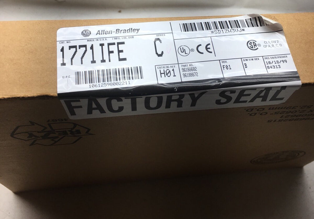 New Sealed PLC-5 1771-IFE / C Analog Input Allen Bradley 1771IFE