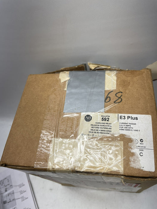NEW 592-EC2PC ALLEN BRADLEY E3 PLUS OVERLOAD RELAY 592EC2PC /C .4-2 Amp NIB