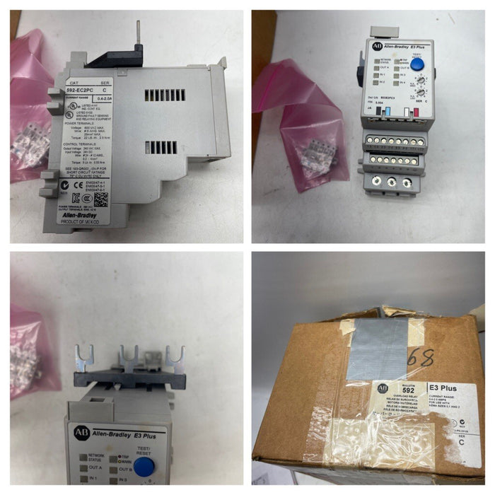NEW 592-EC2PC ALLEN BRADLEY E3 PLUS OVERLOAD RELAY 592EC2PC /C .4-2 Amp NIB