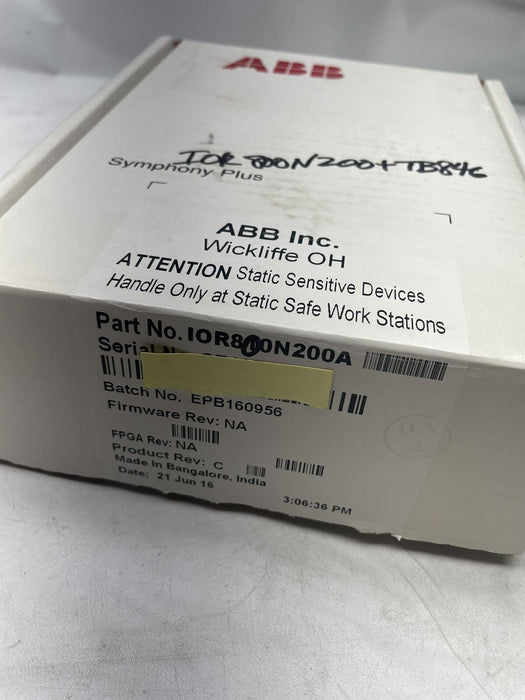 IOR800  ABB PHBIOR8000N200 Harmony S800 I/O Gateway Mounting Base IOR800 DCS S+
