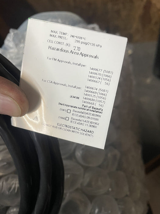 NEW 2022 ROSEMOUNT ANALYTICAL 228-02-21-56-61 CONDUCTIVITY PROBE TOROIDAL