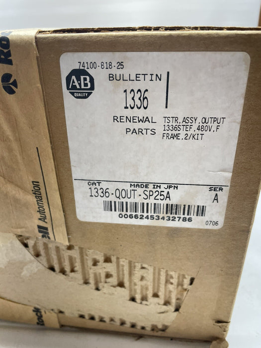 NEW ALLEN-BRADLEY 1336-QOUT-SP25A TSTR ASSY 1336STG 480V 250-450HP 74100-818-25