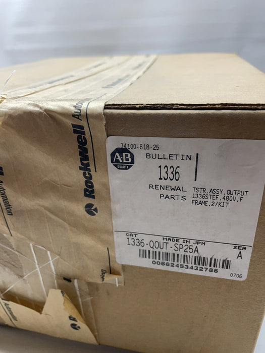NEW ALLEN-BRADLEY 1336-QOUT-SP25A TSTR ASSY 1336STG 480V 250-450HP 74100-818-25