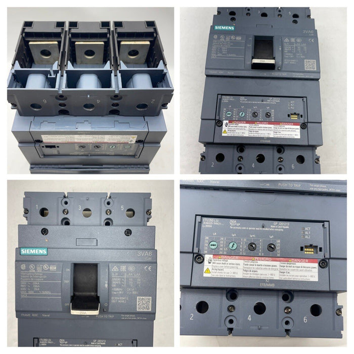 NEW SIEMENS 250A MCCB 3VA6325-7HN31-0AA0 ETU350 LSI 3ZW1012-1VA23-1AA0