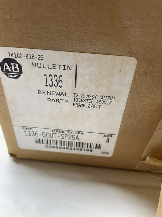 NEW ALLEN-BRADLEY 1336-QOUT-SP25A TSTR ASSY 1336STG 480V 250-450HP 74100-818-25