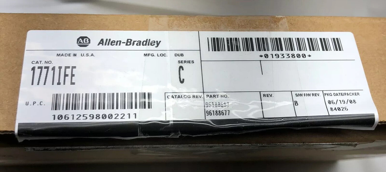 NEW 1771-IFE Analog Input ALLEN BRADLEY 1771-IFE/C NIB 2007-2008