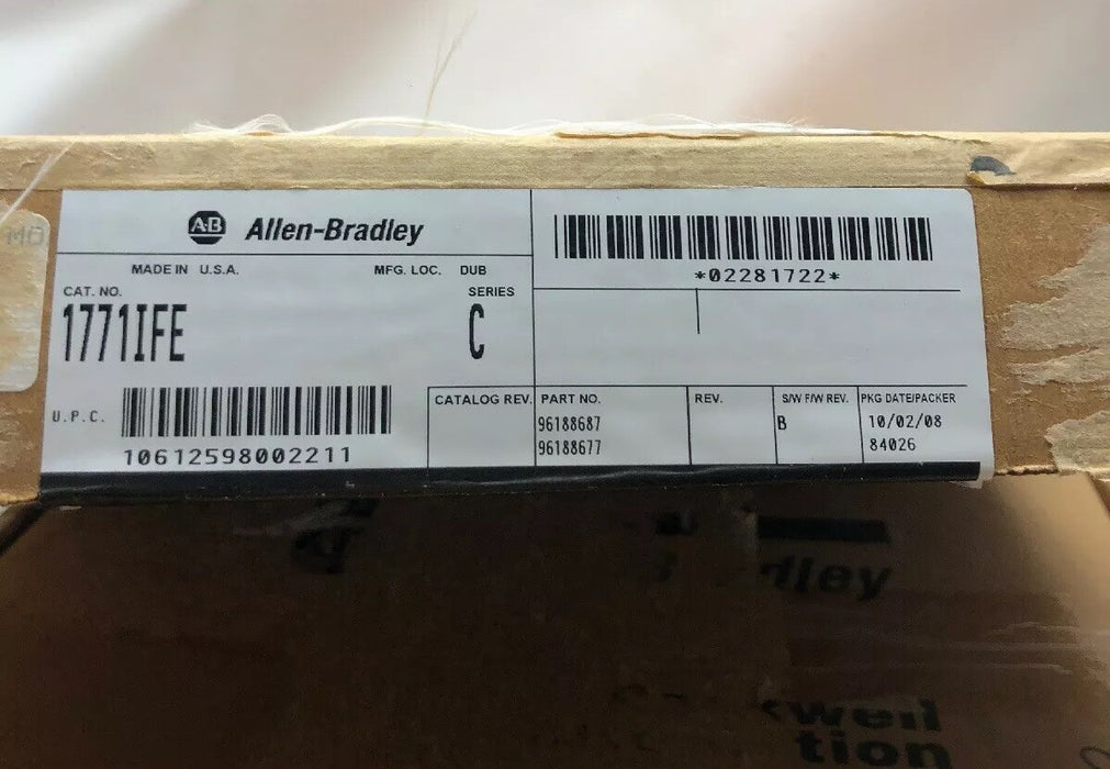 NEW 1771-IFE Analog Input ALLEN BRADLEY 1771-IFE/C NIB 2007-2008