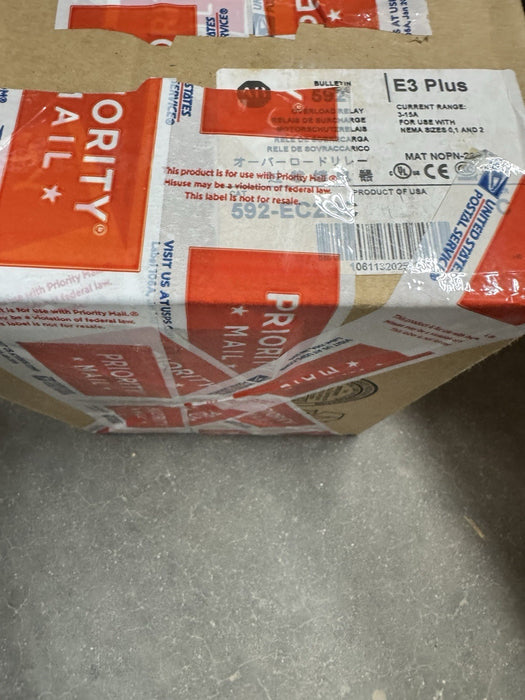 592-EC2BC  NEW IN BOX  ALLEN BRADLEY E3 PLUS OVERLOAD RELAY 592EC2BC /C 3-15 Amp