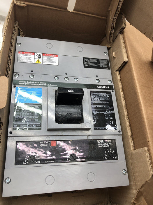 NEW LXD63B500 SIEMENS MCCB 500 AMP CIRCUIT BREAKER LXD63-A SENTRON NIB FRAME: LD