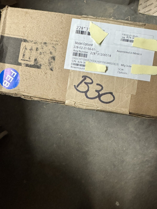NEW 2024 ROSEMOUNT ANALYTICAL 228-02-21-56-61 CONDUCTIVITY PROBE TOROIDAL 228
