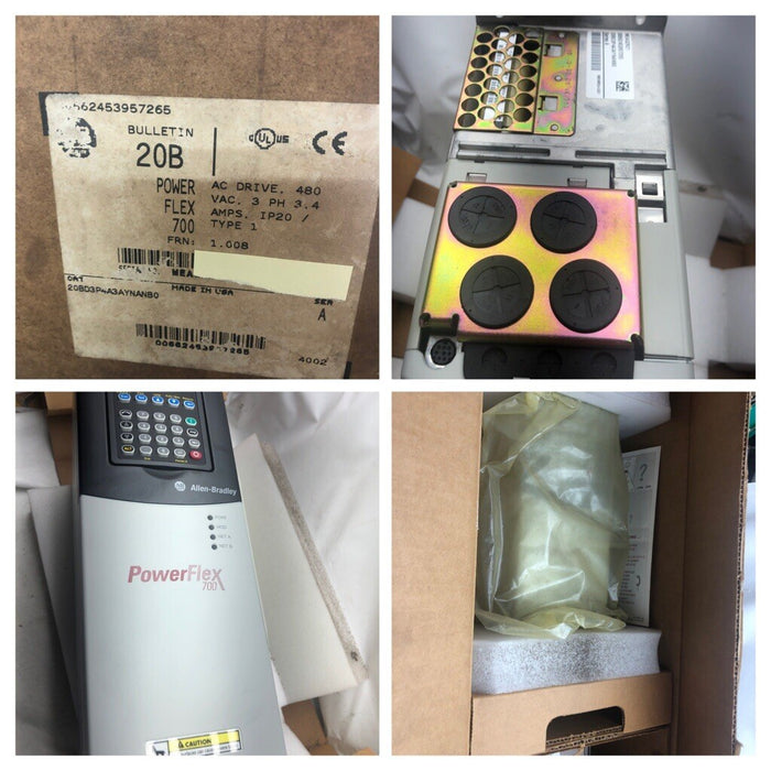 NEW PF700 ALLEN BRADLEY POWERFLEX VFD 20BD3P4A3AYNANB0 480 VAC 3 PH