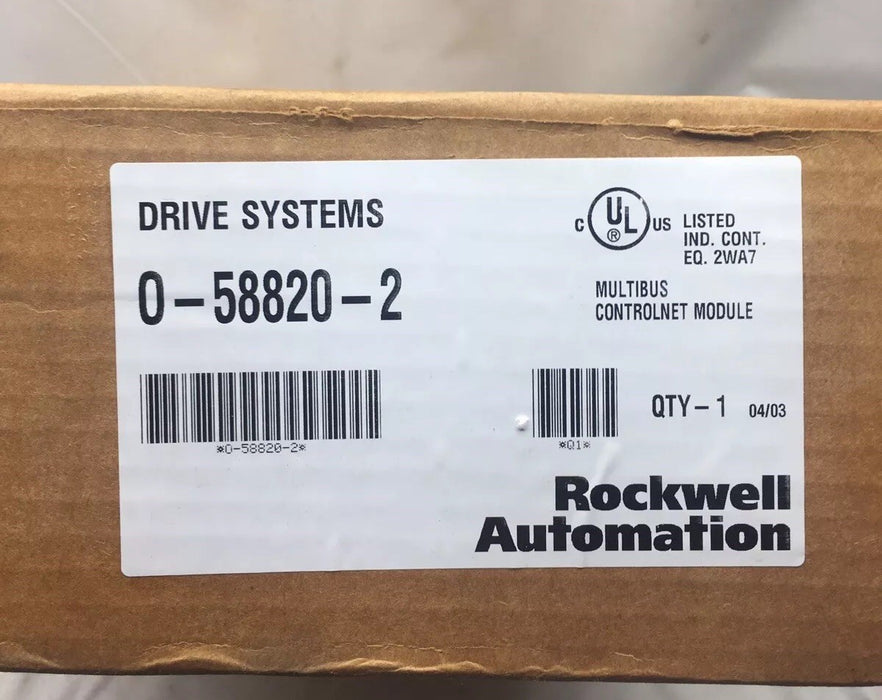 NEW Baldor Reliance 0-58820-2 MBCN AUTOMAX Multibus Controlnet  058820 Rockwell