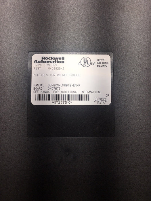 NEW Baldor Reliance 0-58820-2 MBCN AUTOMAX Multibus Controlnet  058820 Rockwell