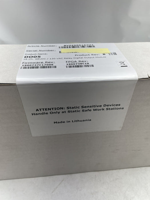 NEW SEALED ABB 8VZZ000167H1  16 CH 48 VDC /120VAC RELAY DIGITAL OUTPUT CARD DO05