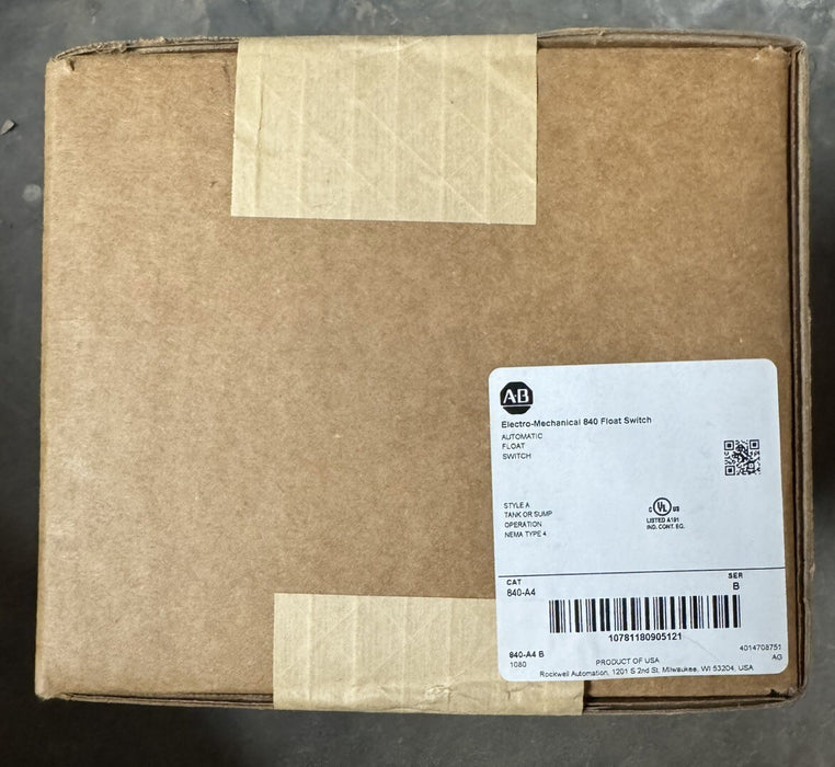 840-A4 2025 ALLEN BRADLEY FLOAT SWITCH NEW SEALED SUMP LEVEL CONTROLLER 840A4