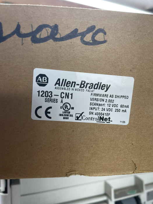 1203-CN1 NEW ALLEN BRADLEY SERIES A CONTROLNET TO SCANPORT COMM MODULE NIB VFD